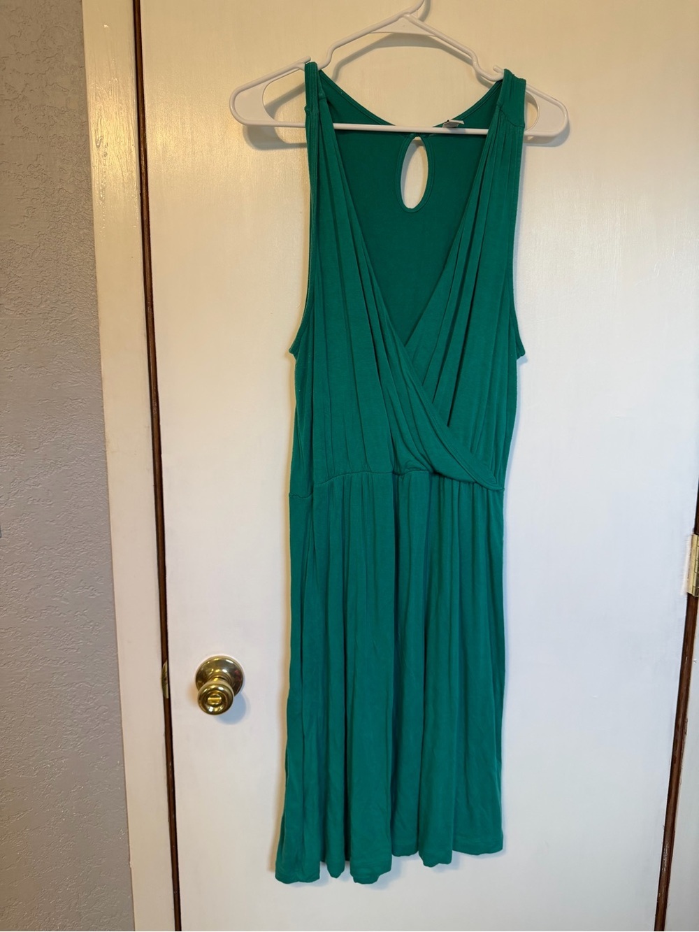 Old Navy Teal Sleeveless V-Neck Midi Dress